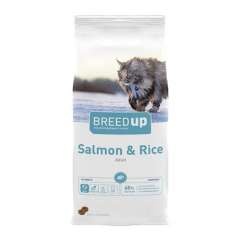 Pienso súperpremium para gatos Breed Up Adult Salmon con salmón