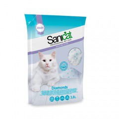 Sanicat Diamonds arena de sílice de larga duración para gatos