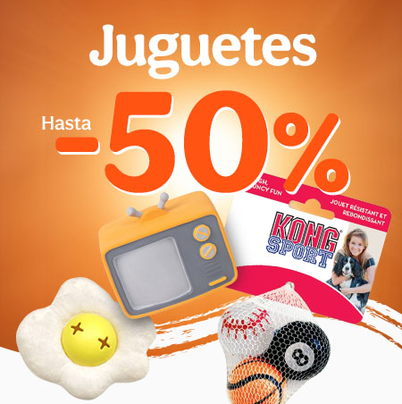 Hasta 50% dto en juguetes para tu perro.