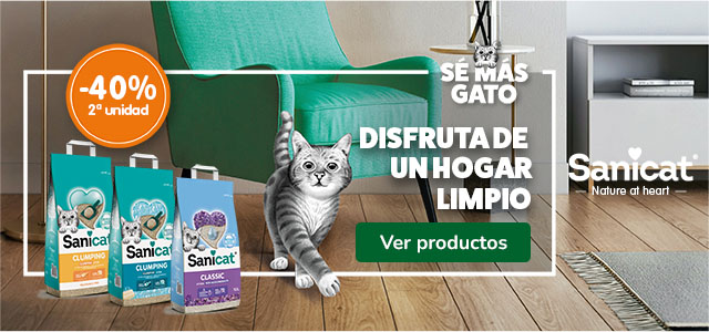 Sanicat: 40% dto en la 2ª unidad de arenas para gato.