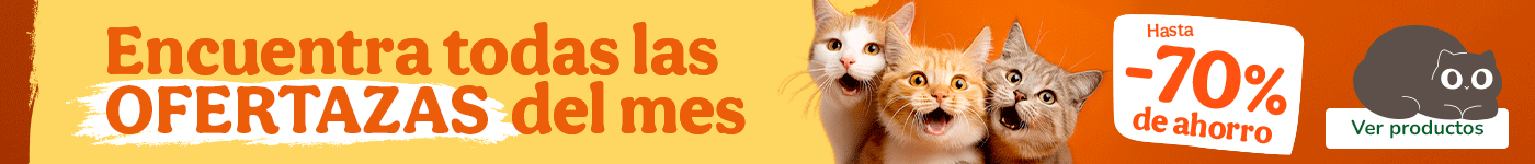 Hasta 70% de descuento en todas las ofertas para gato.