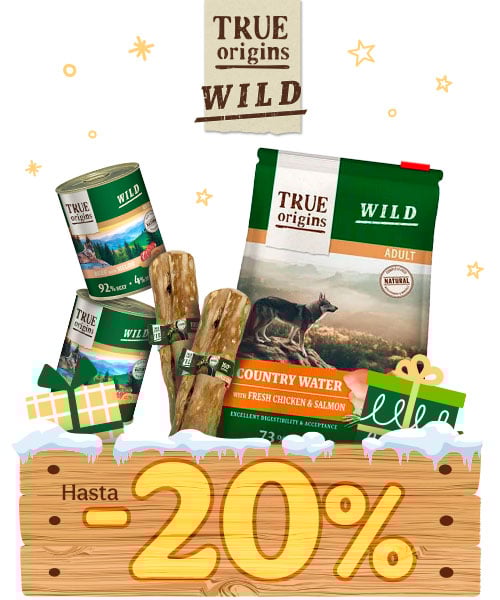 True Origins Wild: Hasta 20% dto en piensos para perros.