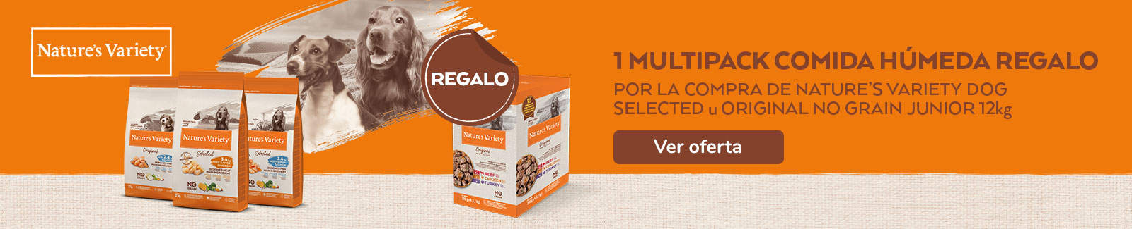 1 multipack de comida húmeda de regalo con Nature's Variety