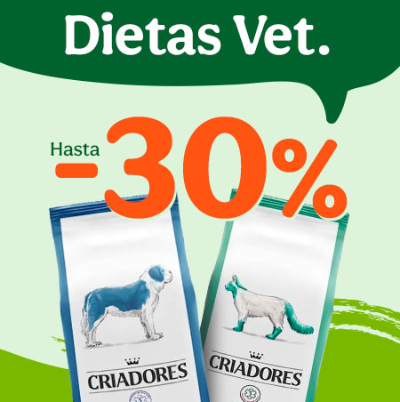 Dietas veterinarias hasta 30% de descuento
