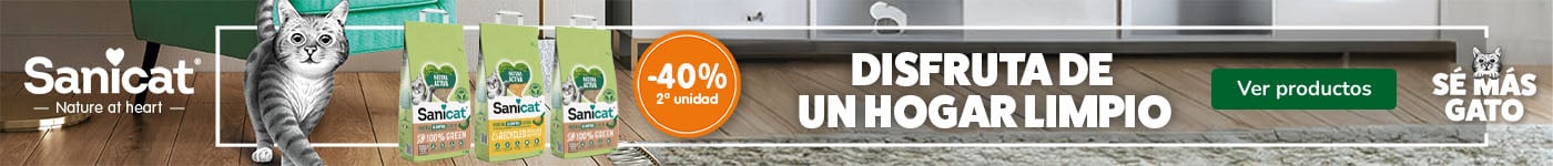 Sanicat: 40% dto en la 2ª unidad de arena para gato.