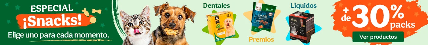  +30% dto en packs de snacks para tu peludo.