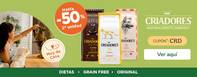Criadores: Hasta 50% de descuento en la segunda unidad de pienso para perros y gatos.