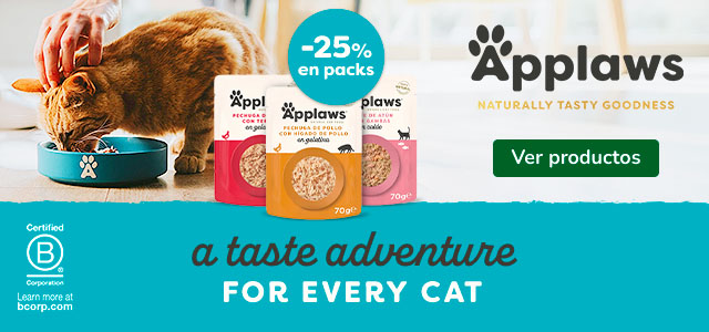 Applaws: 25% dto en packs de comida húmeda para gatos.