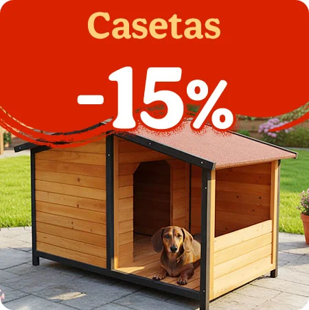15% dto en casetas para tu peludo.