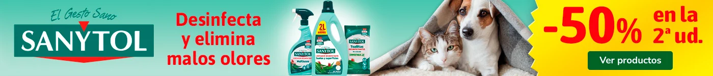 Sanytol: ¡Limpieza de hogar con la 2ª unidad al 50%!