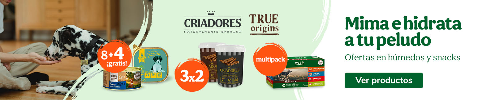 Ofertas en comida húmeda y snacks