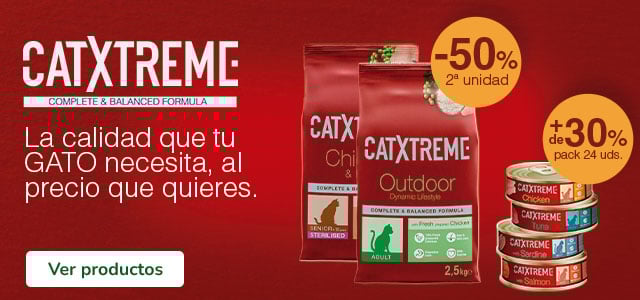 Catxtreme: 50% en la 2ª ud en húmedos y más del 30% dto en el pack de 24 húmedos para tu gato.