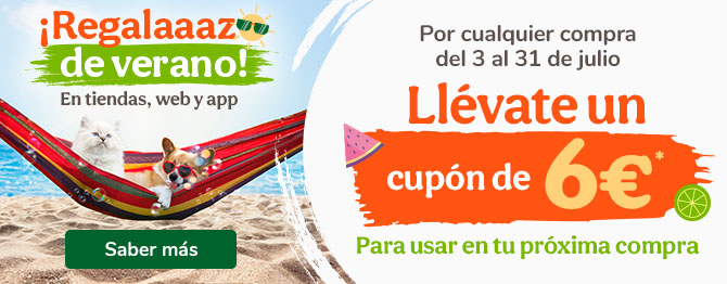 Compra desde el 3 al 31 de julio y obtén 6 euros para la próxima compra.