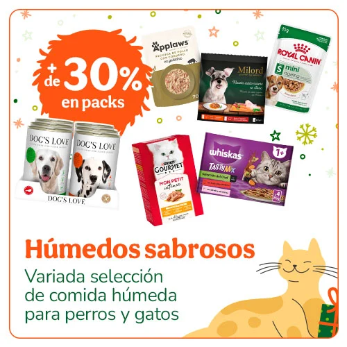 Húmedos sabrosos: +30% dto en packs.