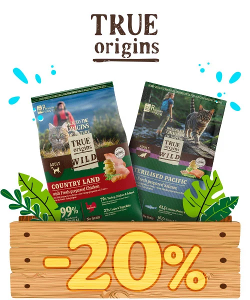 True Origins Wild: 20% dto en pienso para gatos.