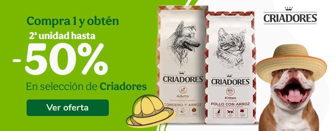 Hasta 50% dto en la 2ª ud de sacos Criadores