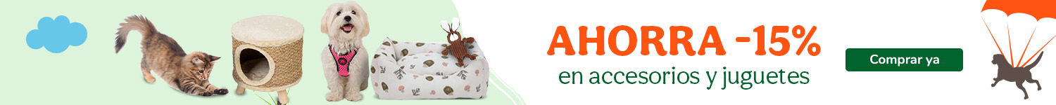 -15% en accesorios y juguetes