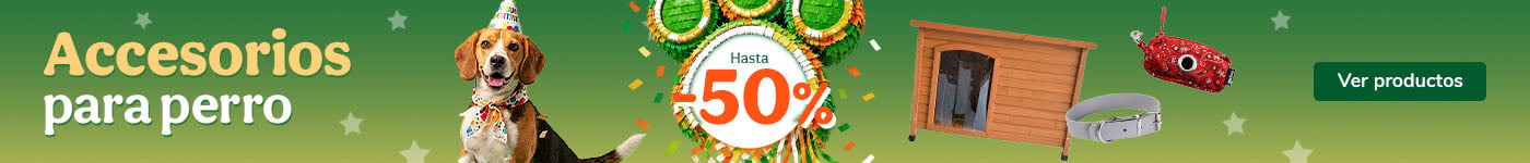 Hasta 50% dto en accesorios para perros.