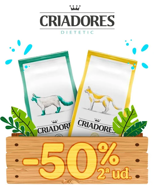 Criadores Dietetic: Hasta 50% dto en la 2ª ud de pienso para gatos.