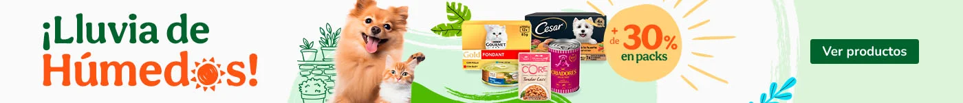 +30% dto en packs de comida húmeda para tu peludo.
