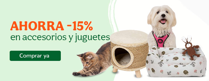 AHORRA -15% en accesorios y juguetes