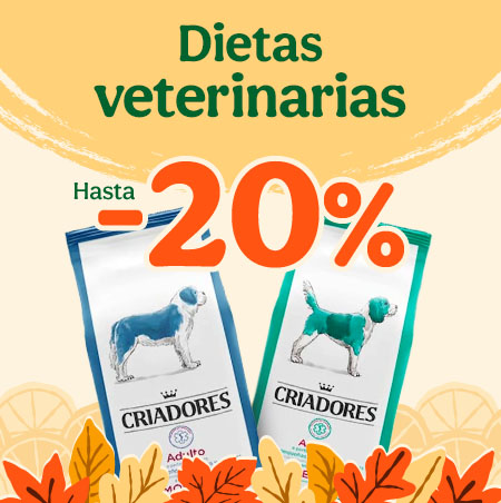 Criadores: 20% dto en pienso veterinario para perros.