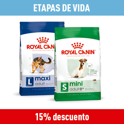 Royal Canin: 15% dto en alimentación por etapas de vida para perros.