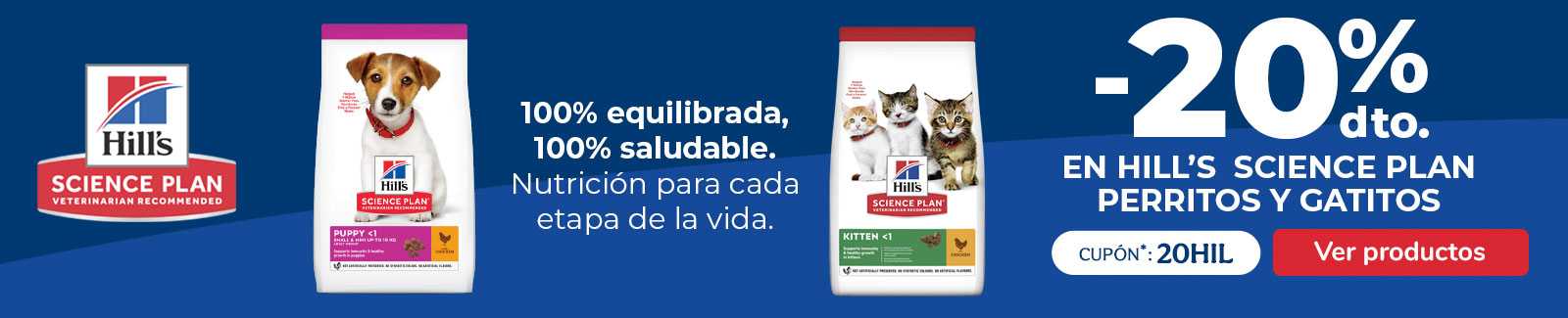 Ahorra -20% en pienso para cachorro y gatito Hill's