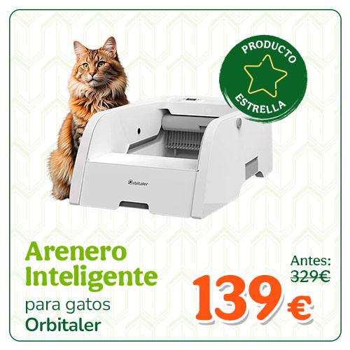 Orbitaler Yupiter AstroClean Arenero Bandeja Autolimpiable para gatos