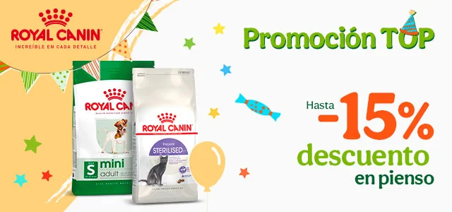 Royal Canin: Hasta 15% dto en piensos para tu peludo.