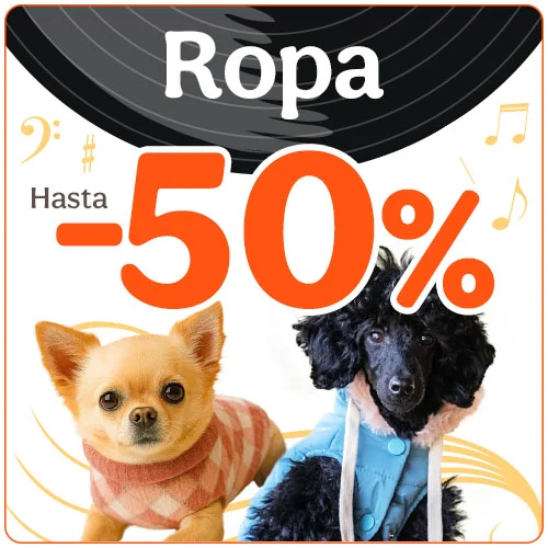 Hasta 50% dto en ropa para perro.