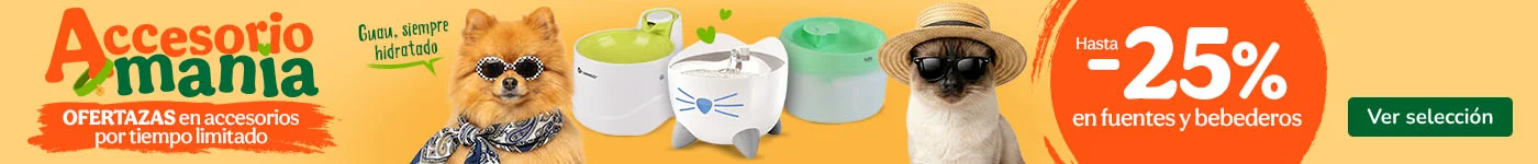 Hasta 25% dto en fuentes y bebederos para tu peludo.