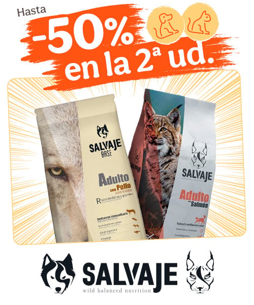 Salvaje: 50% dto en la 2ª unidad de piensos para tu peludo.