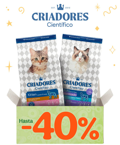 Criadores Científico: Hasta 40% dto en pienso para gato.