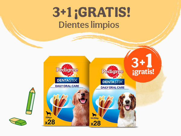 Snacks Pedigree 3+1 ¡gratis!