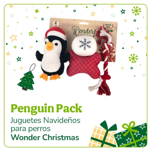 Penguin Pack Juguetes Navideños para perros.