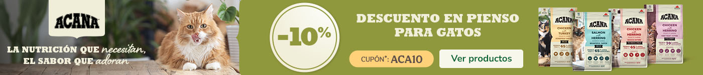 Acana: 10% dto en pienso para gatos.