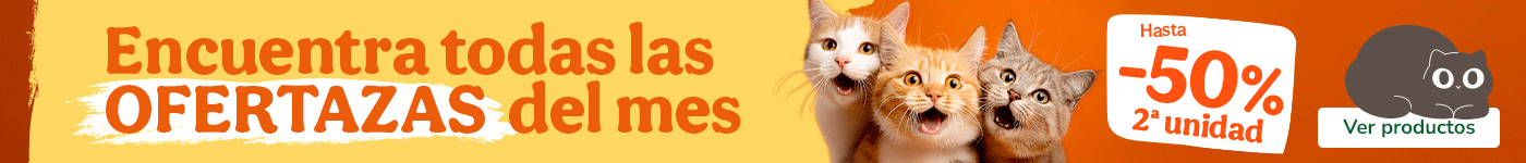 Hasta 50% de descuento en la 2ª unidad en todas las ofertas para gato.