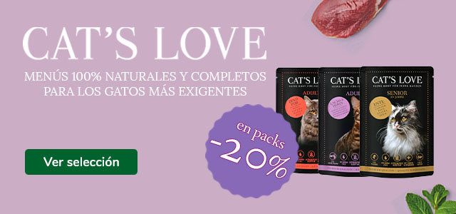 Cats Love: 20% dto en packs de comida húmeda para gatos.