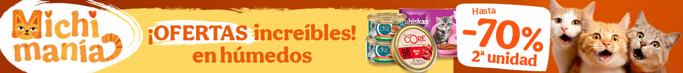Michimanía: Hasta 70% dto en la 2ª unidad de húmedos para gatos .