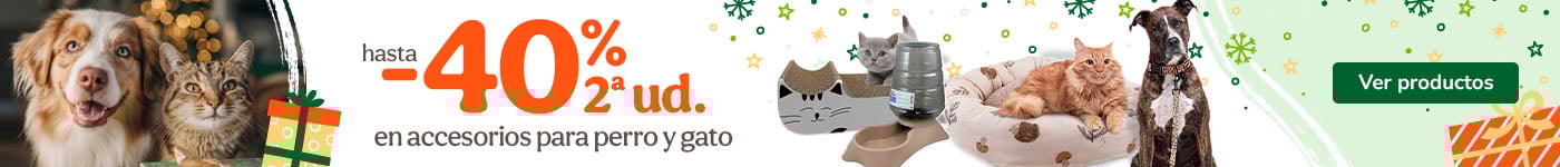 Accesorios: Hasta 40% dto en la 2ª unidad para perro y gato.
