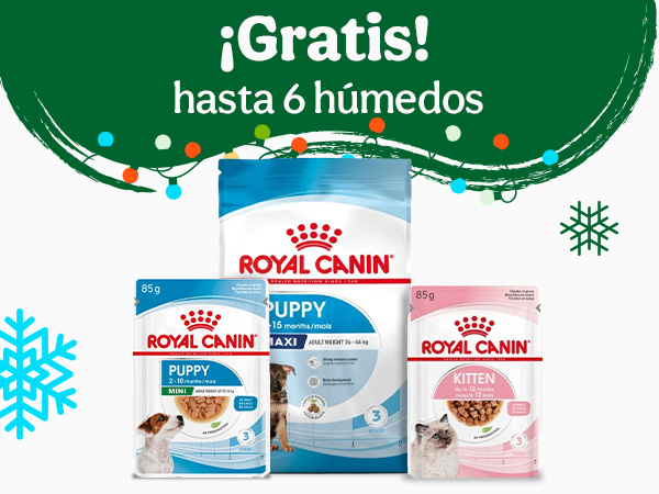 Hasta 8 uds de cómida húmeda con la compra de pienso mixto Royal Canin