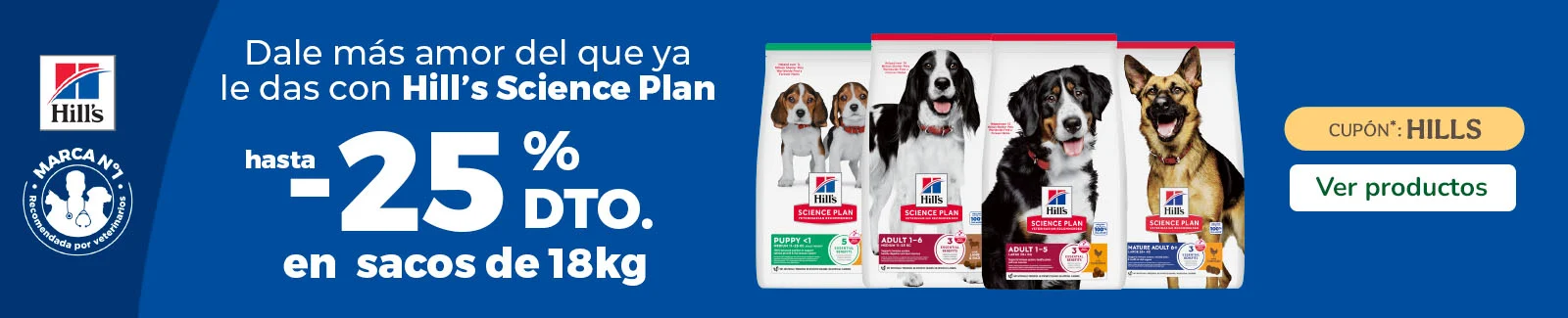 Hill's Science Plan: Hasta 25% dto en sacos de 18kg para perros.