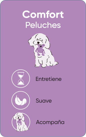 Confort -Suaves peluches para perro para entretenerles y acompañarles