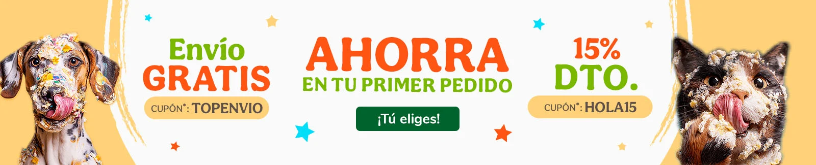 ¡Promoción de bienvenida! Si eres nuevo en Tiendanimal aprovecha los mejores descuentos