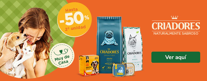 Criadores: ¡Hasta 50% menos en pienso, húmedo y snacks para tu peludo!