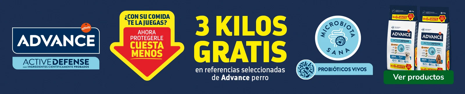 Advance: Pienso para perros con kilos gratis.