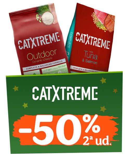 Catxtreme: 50% dto en la 2ª unidad de pienso para gato.