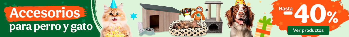 Hasta 40% dto en accesorios para tu peludo.