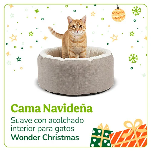 Cama Navideña Suave para gatos.